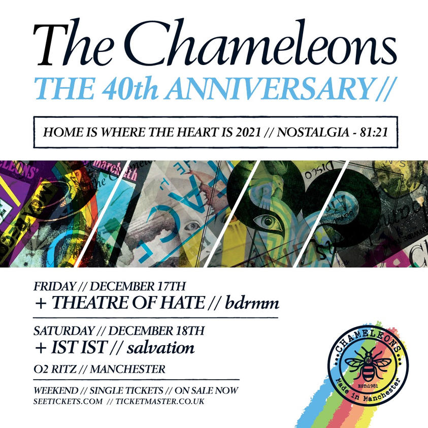 The Chameleons 40th Anniversary + Theatre Of Hate + bdrmm