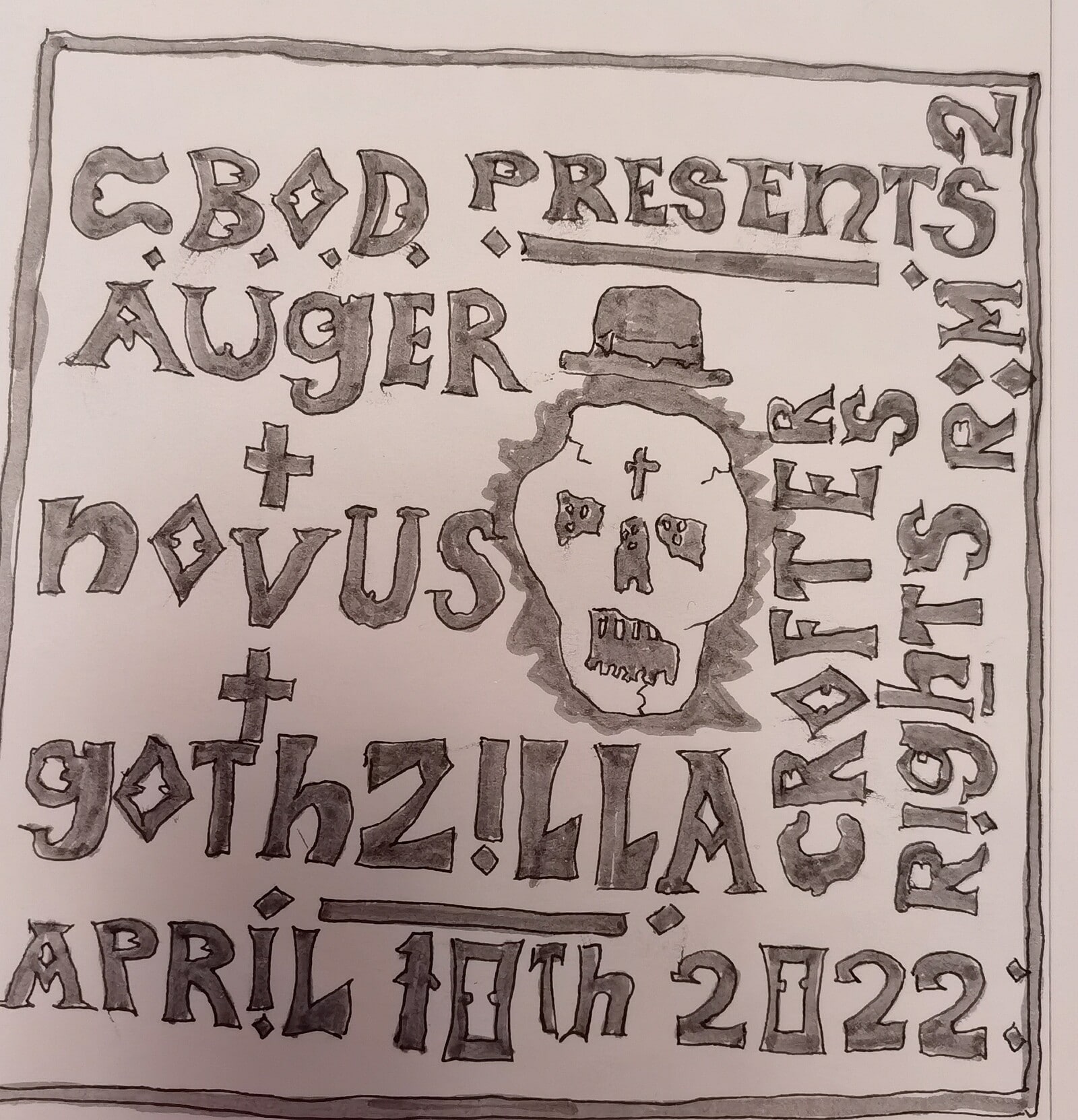 CBOD presents AUGER + NOVUS + GOTHZILLA//Crofters Room 2