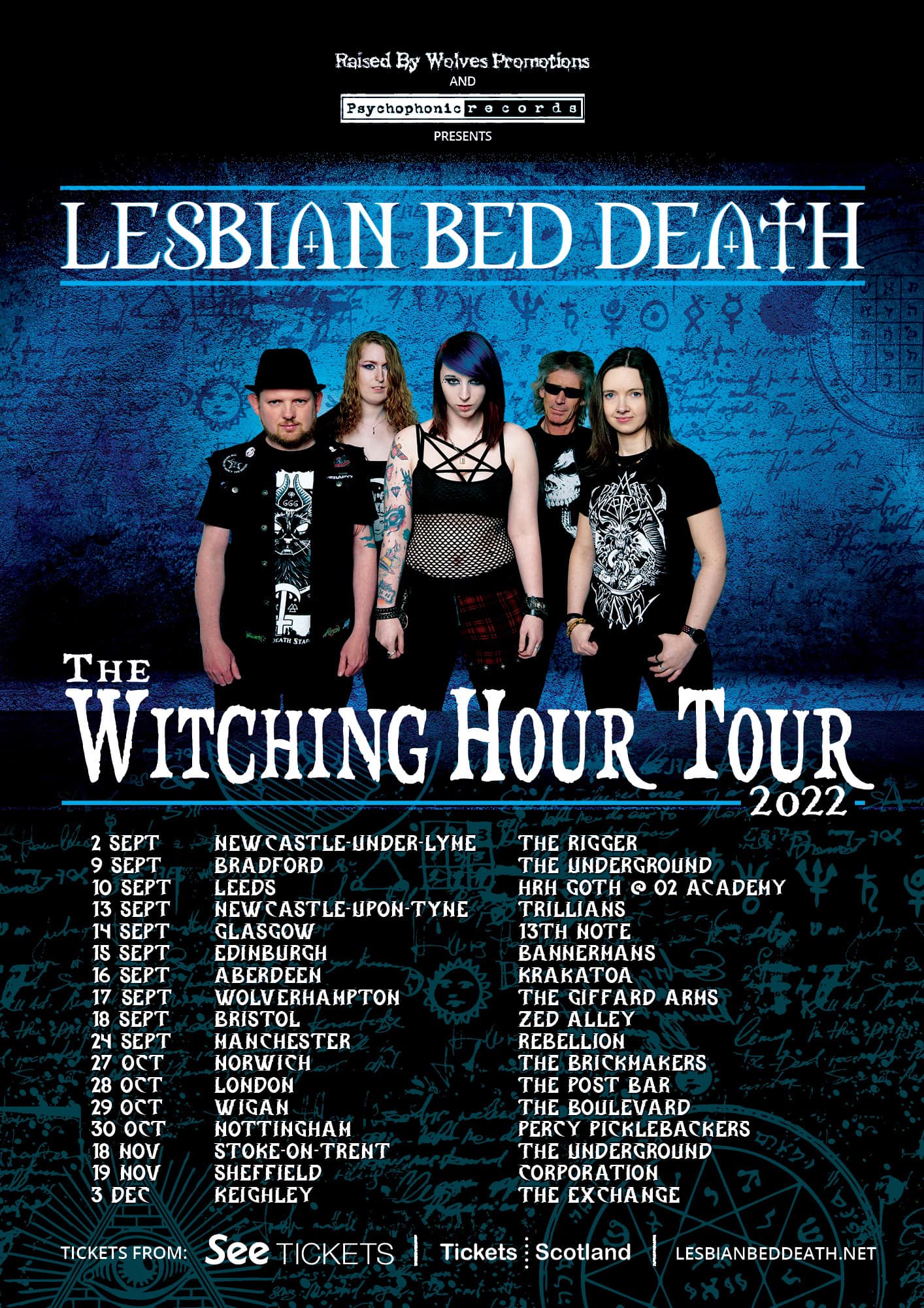 Lesbian Bed Death – The Witching Hour Tour – Nottingham